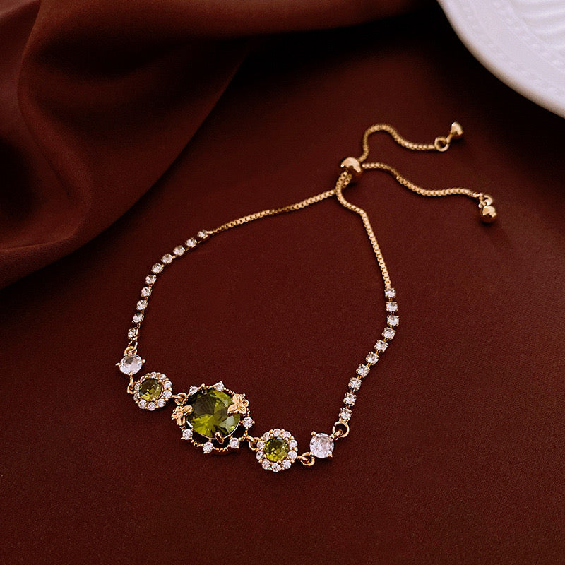 Emerald Meadow Glam Bracelet
