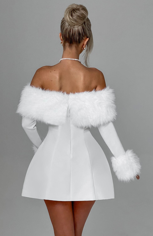 Aliah Fur Dress