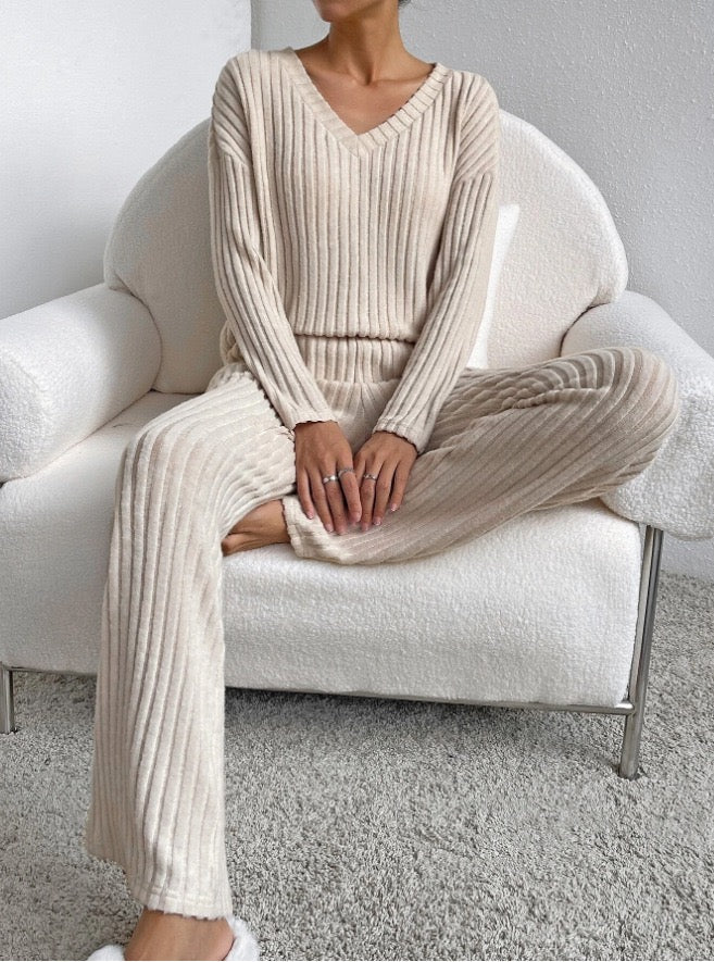 Cozy Chic Rippdstrick-Set