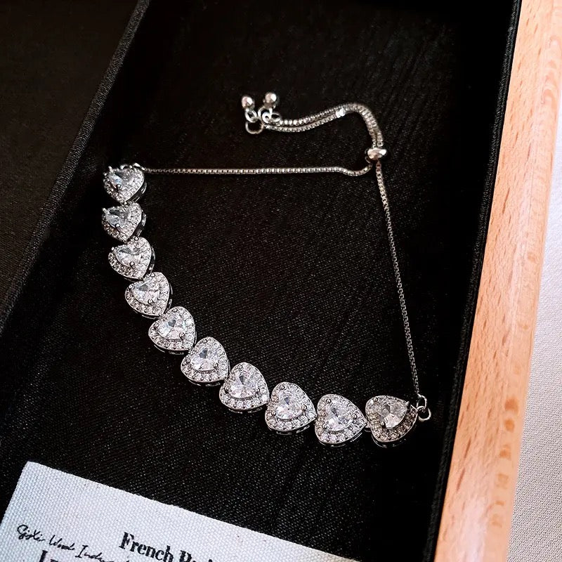 HERZ KRISTALL ARMBÄNDER