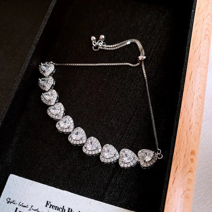 HERZ KRISTALL ARMBÄNDER