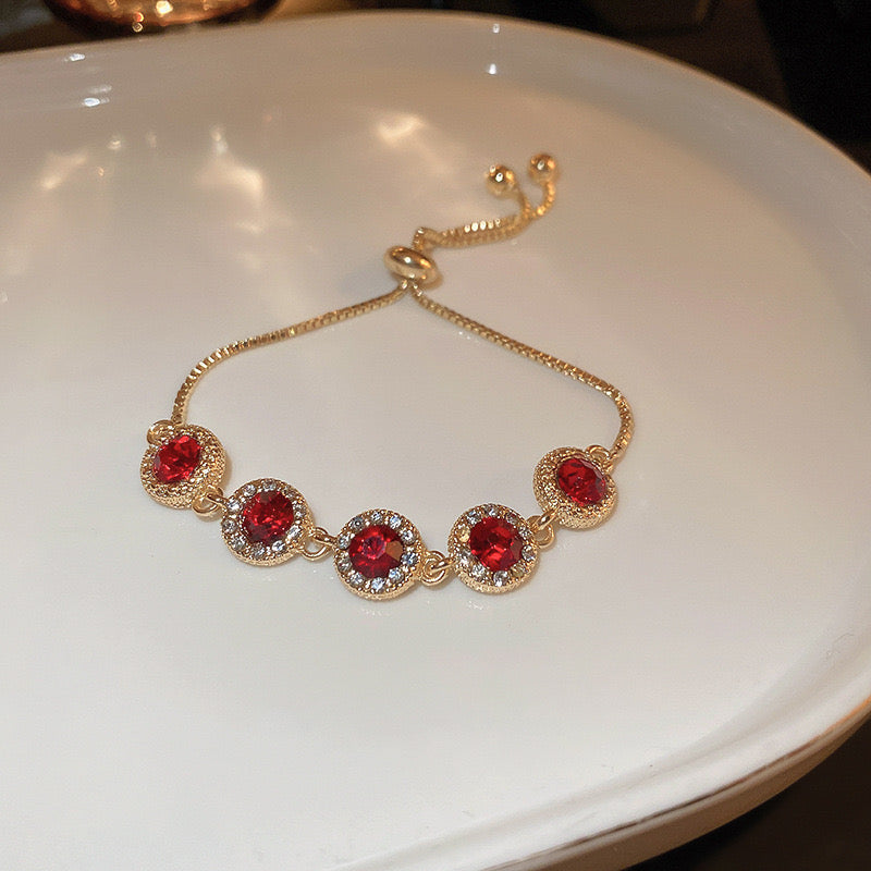 Ruby Elegance Bracelet