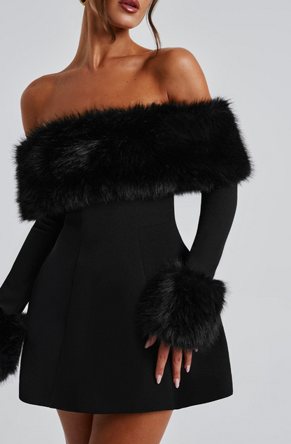 Aliah Fur Dress
