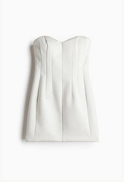 Eleganter Kristallweiß Dress