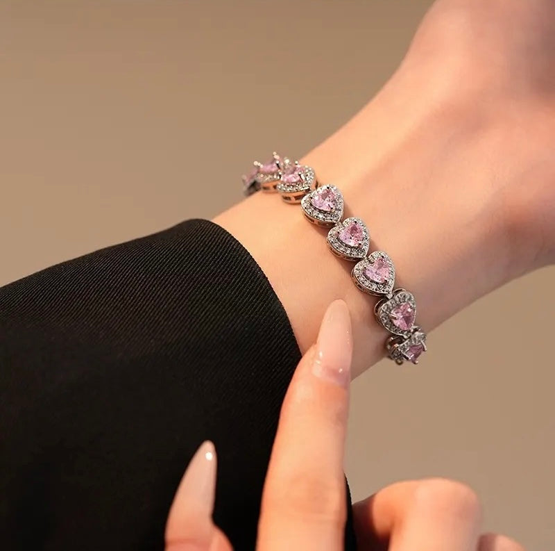HERZ KRISTALL ARMBÄNDER