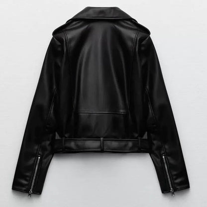 Klassische schwarze Bikerjacke