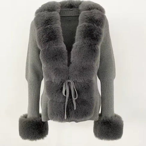 "Lisa" Cardigan mit Fell